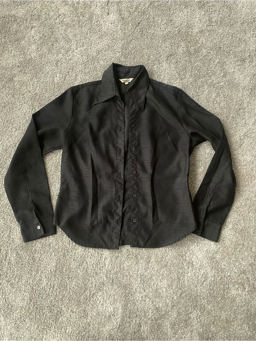 Vintage Black Women’s Button-Down Shirt
